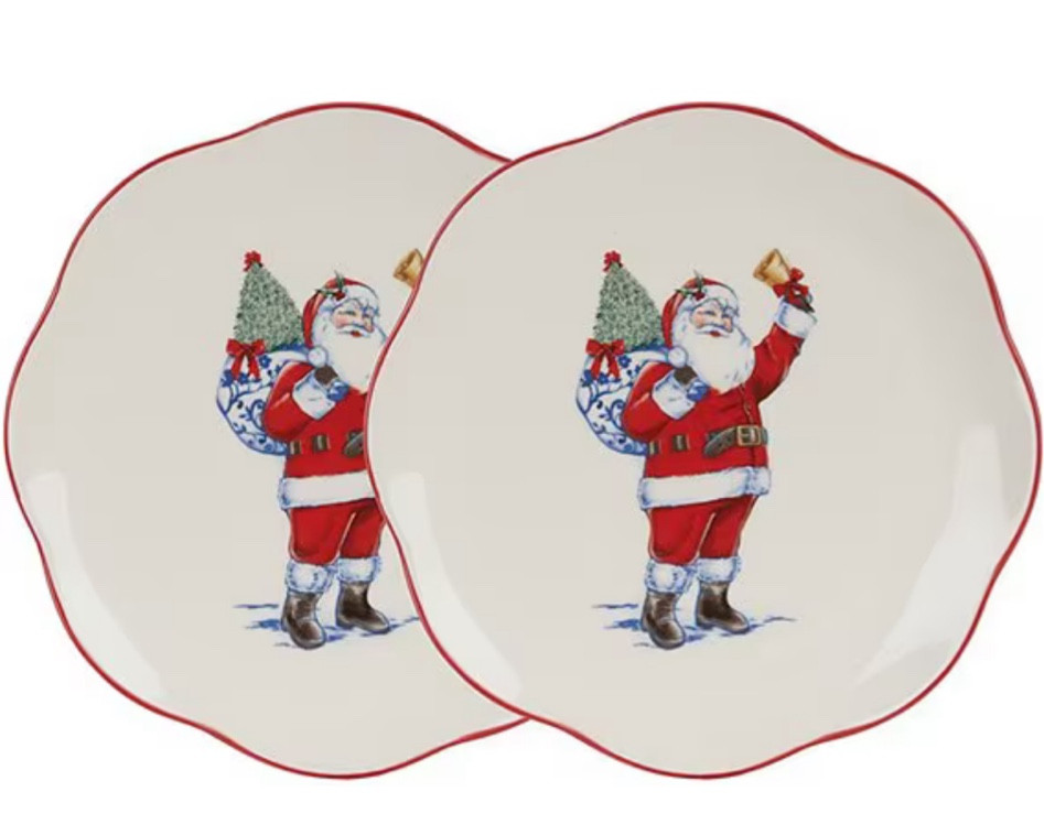 Love these chinoiserie Santa appetizer / salad plates.. set of 2. Also love the nutcracker version linked here as well. A fun way to add a little touch of Christmas to your everyday blue and white or simple china. 

#LTKHoliday #LTKHome #LTKSeasonal