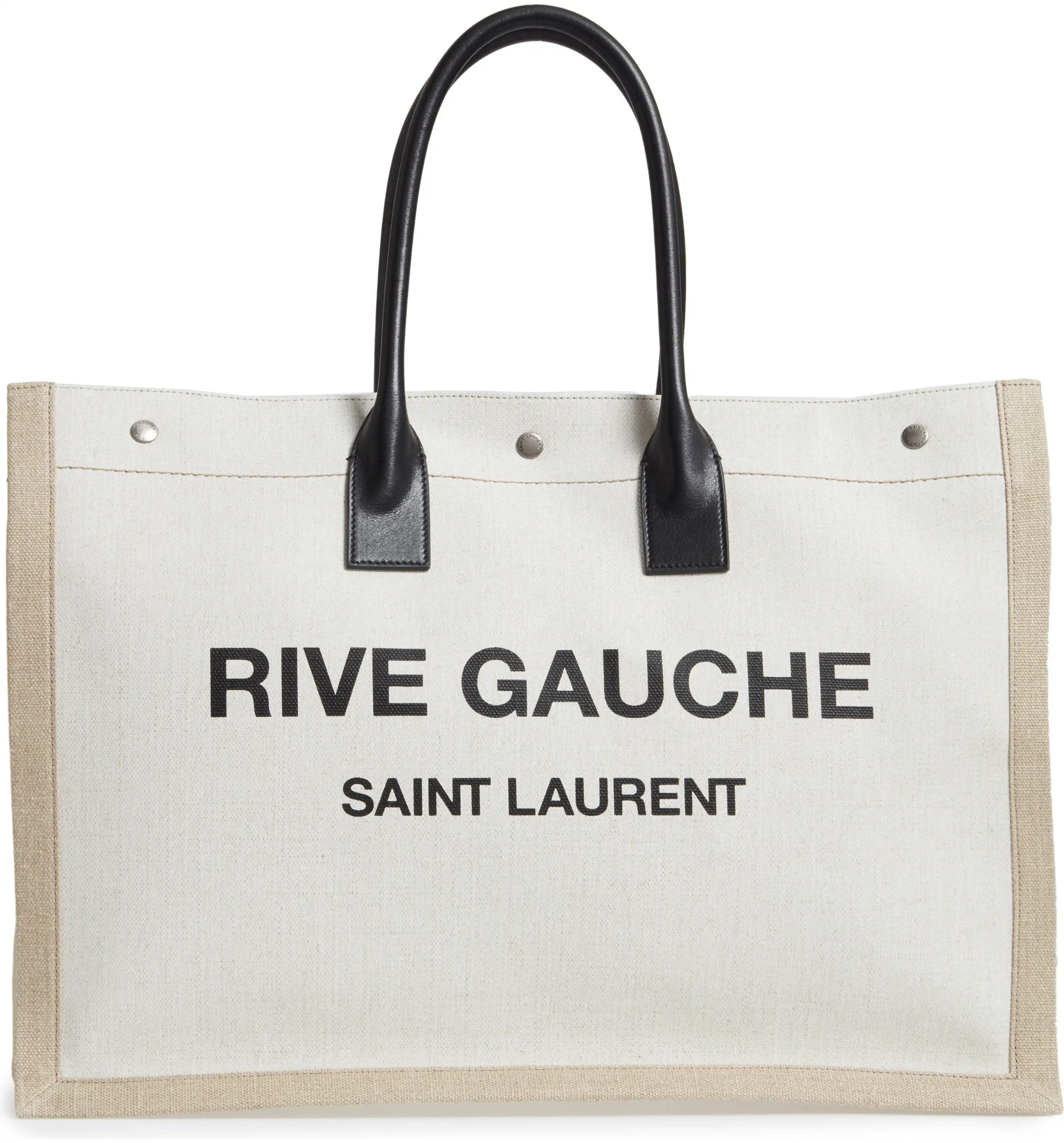 Noe Rive Gauche Logo Linen Tote | Nordstrom
