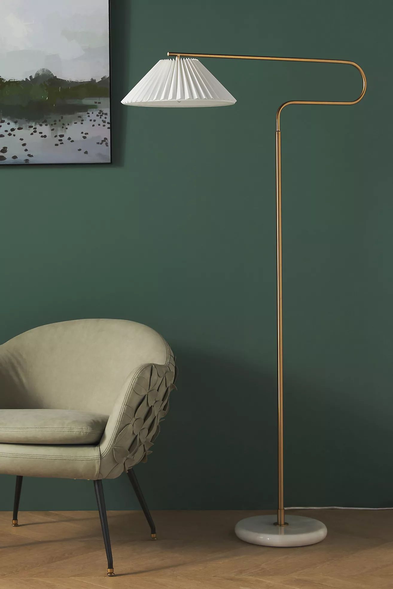 Harriet Pleated Floor Lamp | Anthropologie (US)