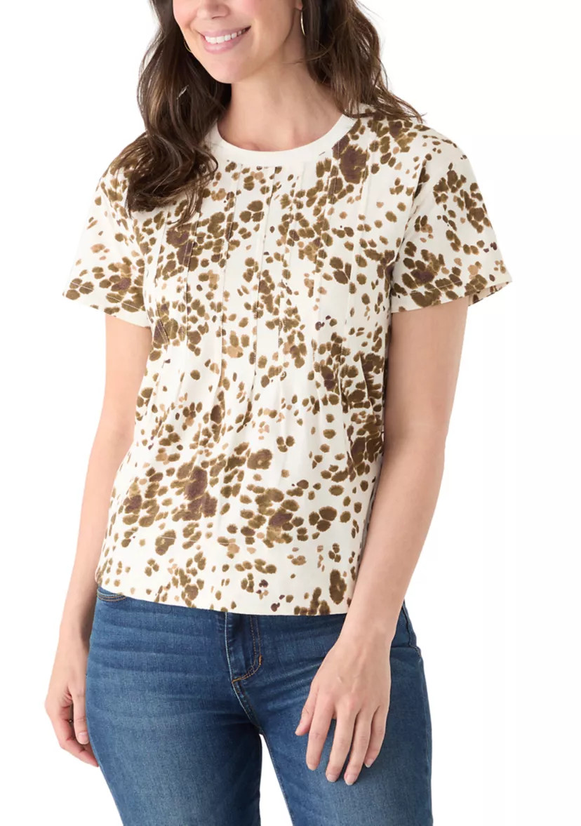 Women's Printed Pleated T-Shirt | Belk