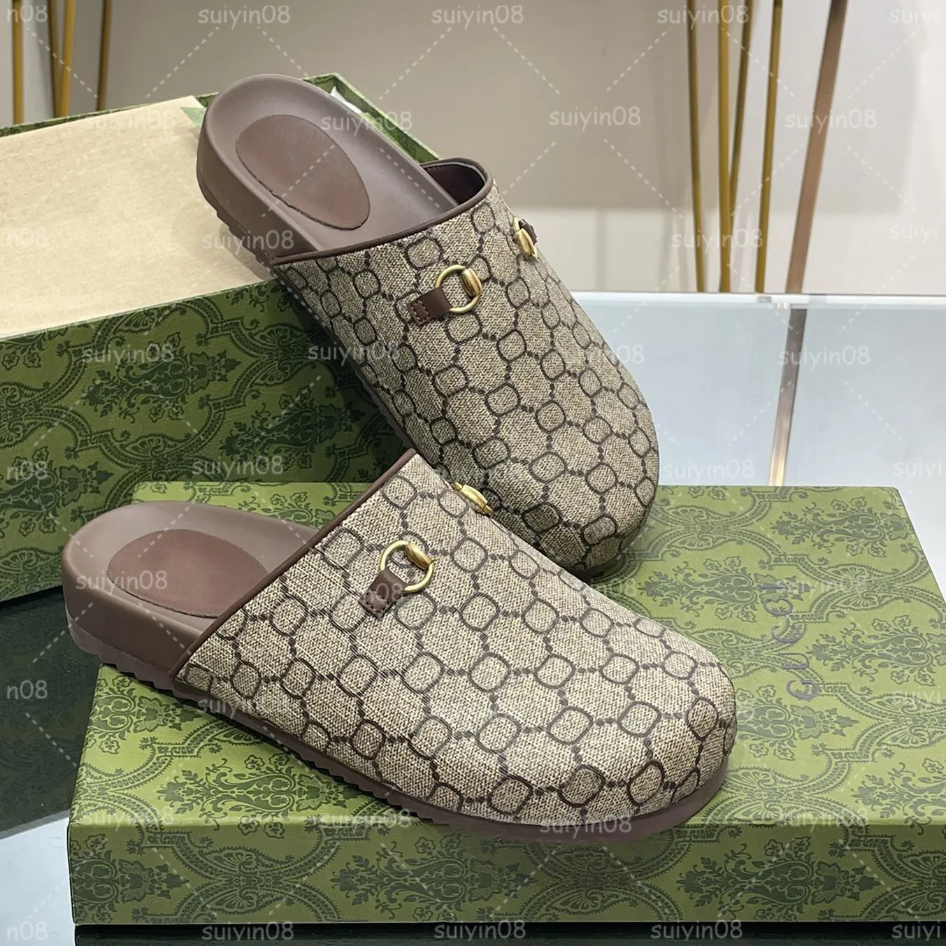 Save Big on Bulk Gucci Women's Rubber Slide Sandals Designers Luxury Slippers Slide Women La... | DHGate