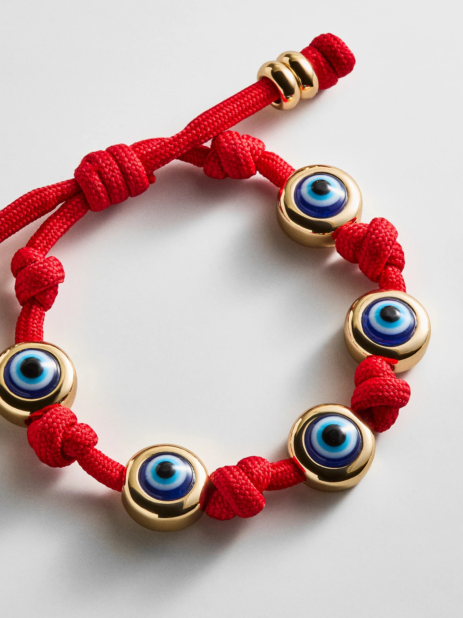 Eyes Open Evil Eye Paracord Bracelet - Red | BaubleBar