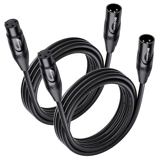 Cable Matters 2-Pack Premium XLR to XLR Cables - 10ft, Male to Female Microphone Cable, Oxygen-Fr... | Amazon (US)