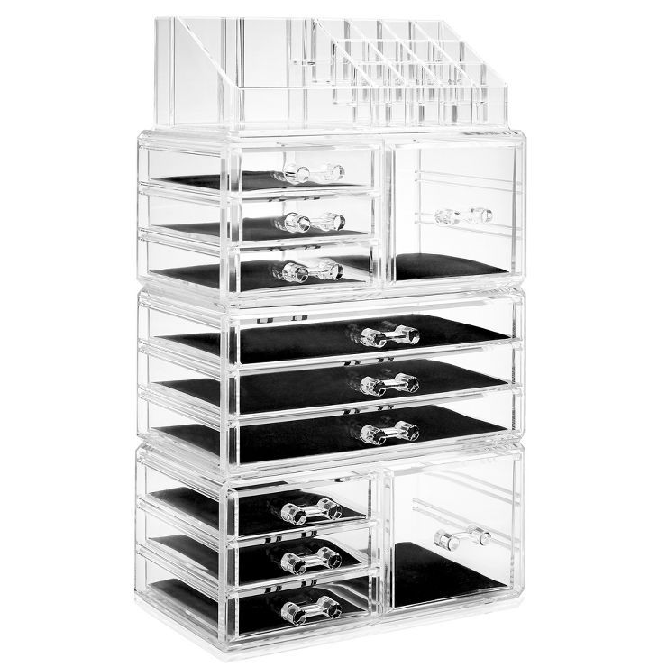 Casafield Cosmetic Makeup Organizer & Jewelry Storage Display Case, Clear Acrylic Stackable Stora... | Target