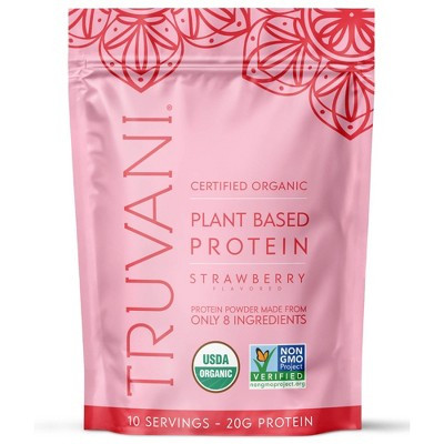 Truvani Plant Protein Powder - Strawberry - 11.89oz | Target