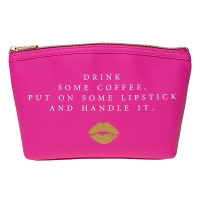 Ruby + Cash Zip Cosmetic Pouch - Drink Some Coffee | Target