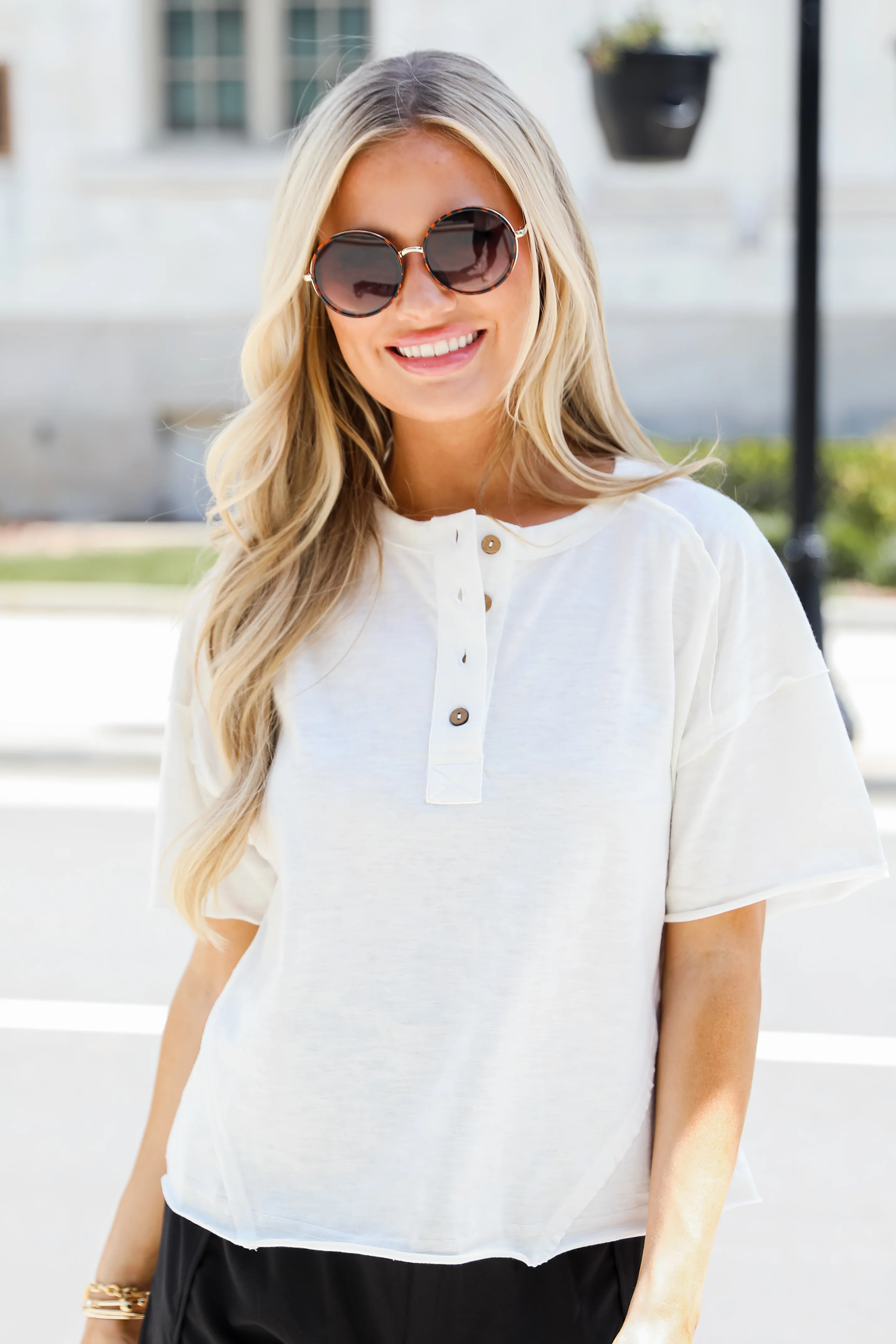 Essentially Thriving Henley Tee | Dress Up