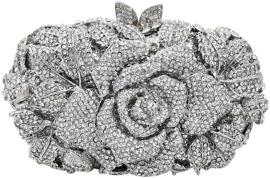 Rose Flower Crystal Purses Sparkly Rhinestone Evening Clutch for Women Wedding Party Cocktail Han... | Amazon (US)