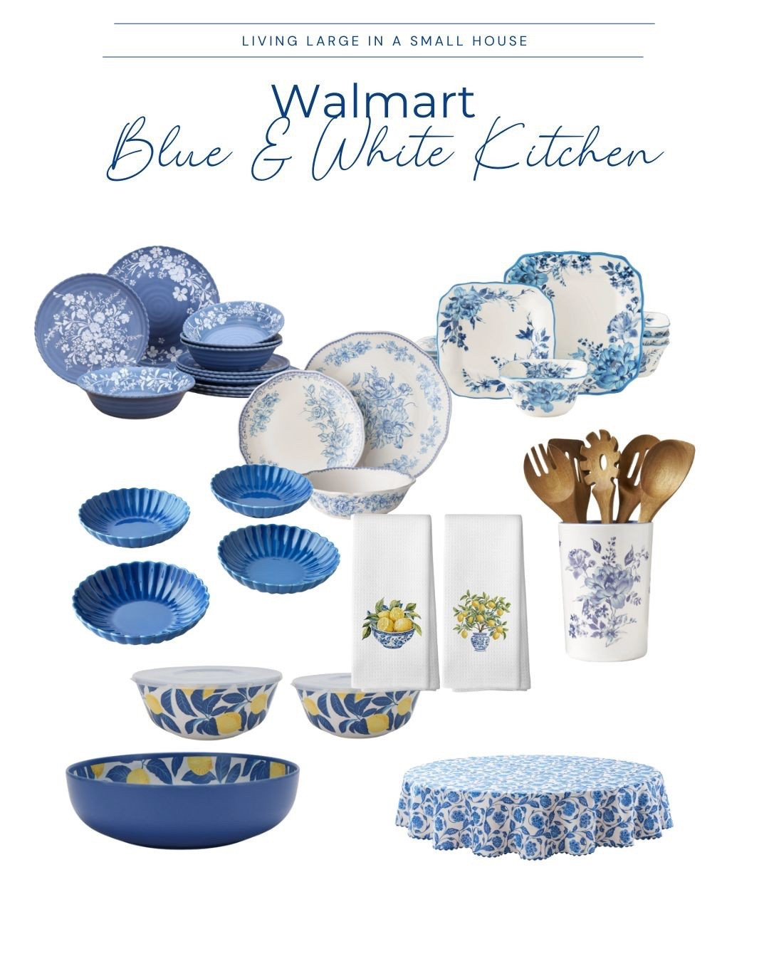 Walmart is knocking out of the park with their kitchen ware. I’m obsessed with the new dinnerware by the Pioneer Women. It looks like my expensive old transfer ware but we can actually eat off of it  

#LTKHome #LTKParties