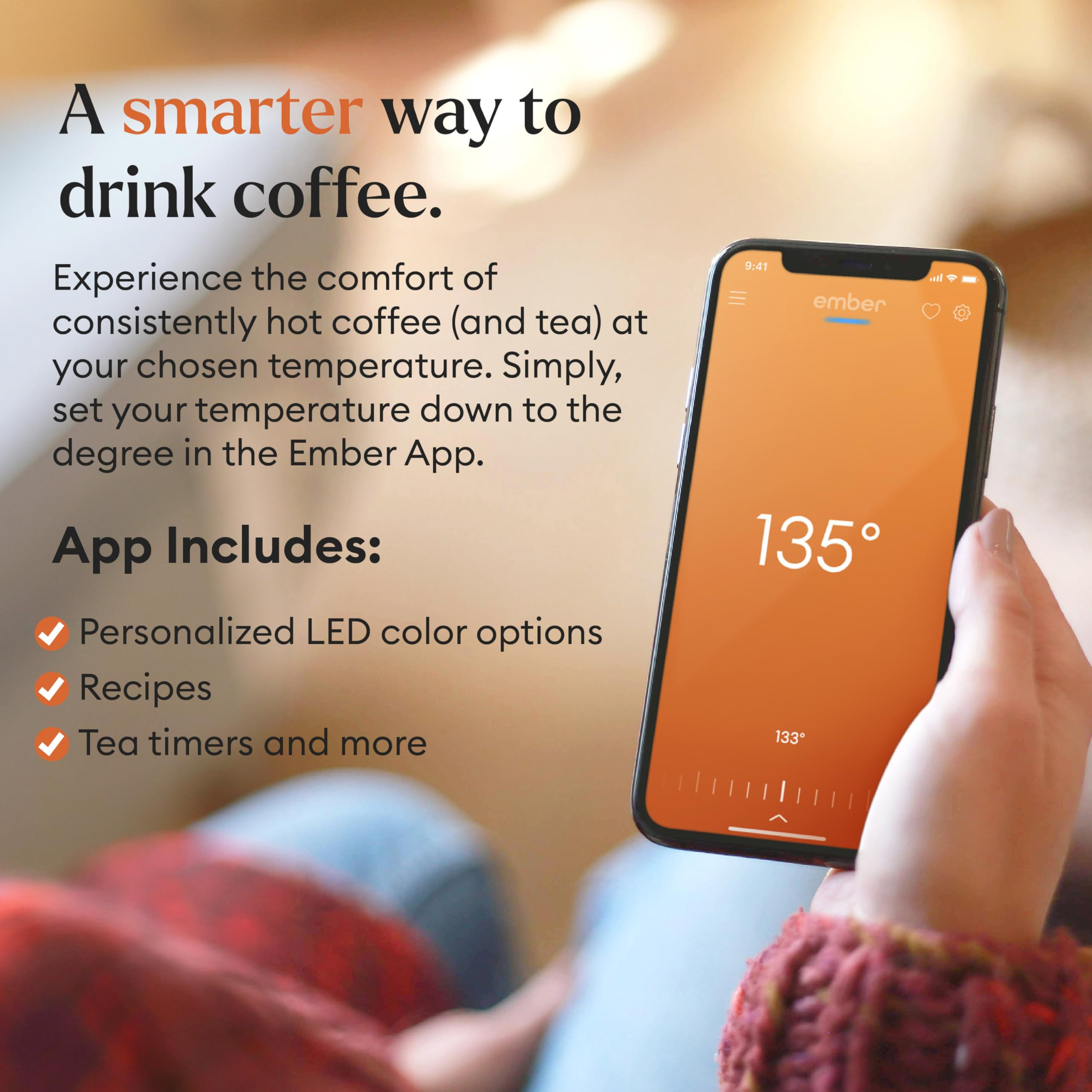 Ember Temperature Control Smart Mug 2, 10 Oz, App-Controlled Heated Coffee Mug with 80 Min Batter... | Amazon (US)