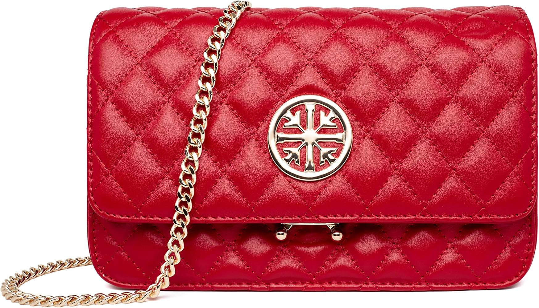 Chrysansmile Women Genuine Leather Shoulder Bag Ladies Fashion Clutch Purses Quilted Crossbody Ba... | Amazon (US)