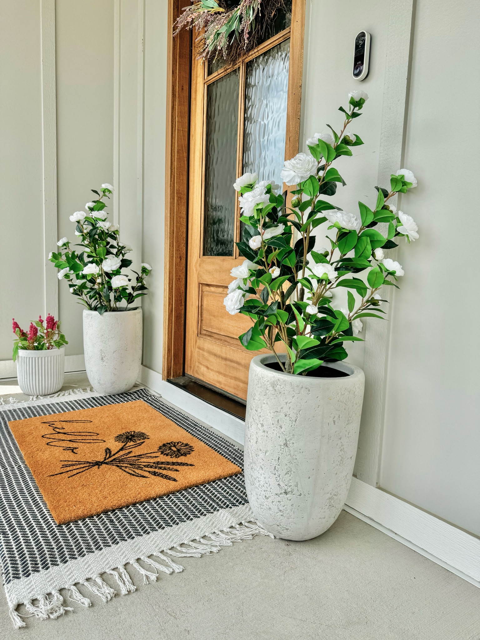  ☀️Summer Porch Refresh Part 1 | Planter + Faux Plants

I got these gorgeous faux Camellia Tree Plants from @amazonhome and they are stunning! I can’t believe how real they look 

I paired them with the beautiful, light weight concrete planters from @loweshomeimprovement 

I’ll be adding a new summer wreath and new front porch chairs next, so following along with @oak.haus.collective for Part II 

#frontporch #summerporch #outdoordecor #amazonhome #lowes #planter #fauxplants #homestyling #interiordesign #virtualinteriordesign #raleighinteriordesign

#LTKSeasonal #LTKSummerSales #LTKHome