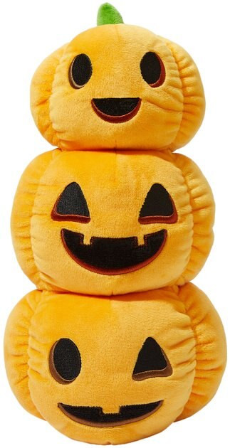 FRISCO Halloween Jack-o-Lantern Tower Bottle Cruncher Plush Squeaky Dog Toy - Chewy.com | Chewy.com