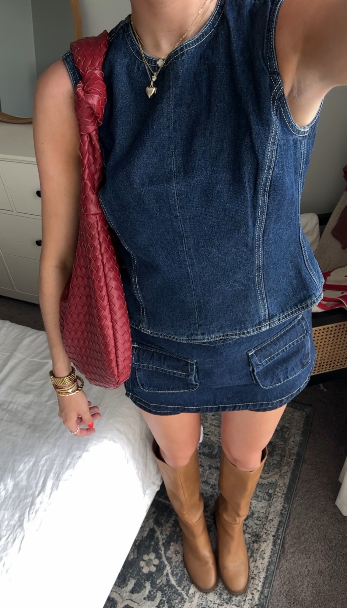 Wearing a size 2 in both top & bottom! Boots fit tts