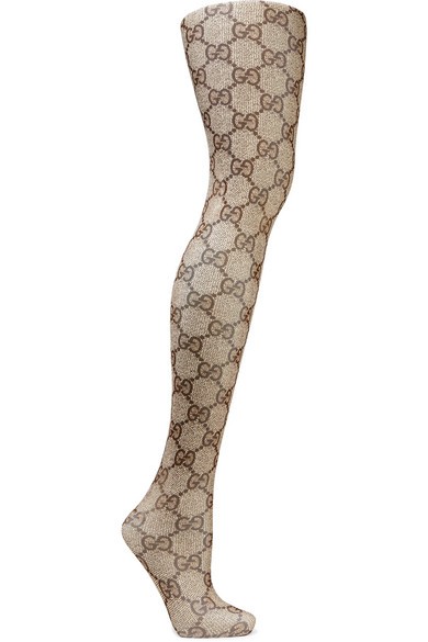 Gucci - Intarsia Tights - Brown | NET-A-PORTER (US)
