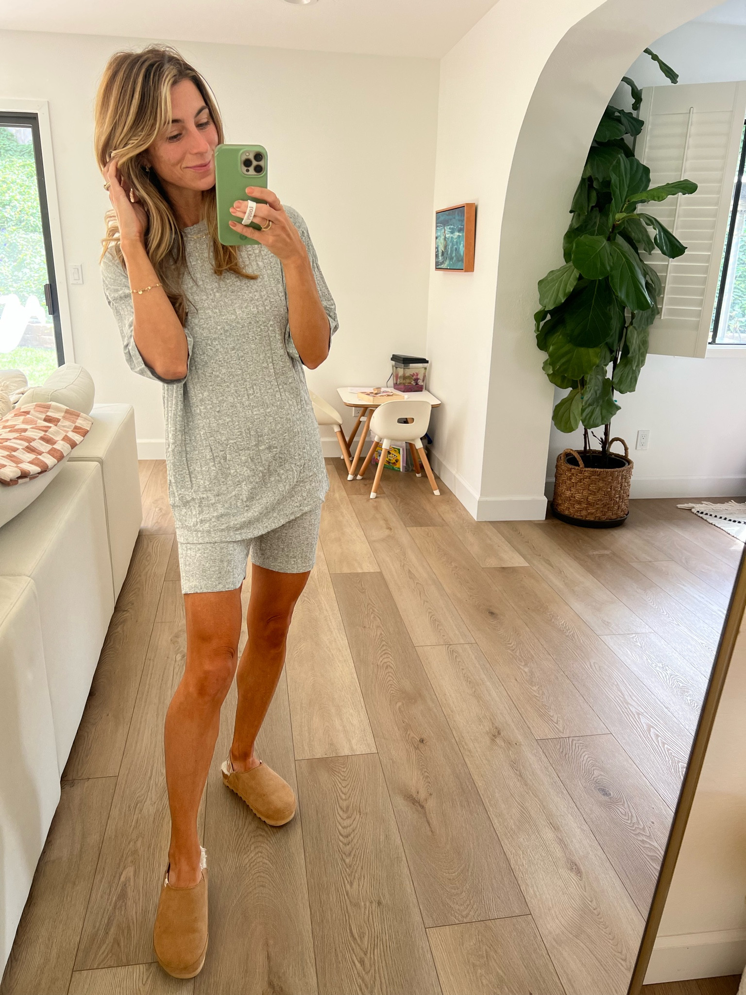 Just the right cozy Jammie set for a sick day. Cute grey ribbed set is from amazon. They have lots of color options. I think i could wear this set out running errands too. Shoes are old reef slides that had a Sherpa lining, they don’t currently have these but I’ll link similar options!

Cozy pj’s, pj set, set, pajama set 

#LTKSeasonal #LTKstyletip #LTKfamily