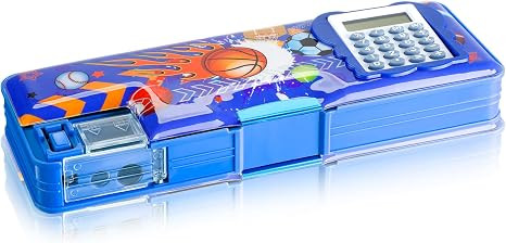 Henoyso Multifunctional Pencil Box for Boys, Basketball Pencil Case with Calculator and Sharpener... | Amazon (US)