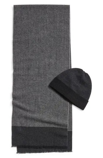 Nordstrom Wool & Cashmere Beanie & Scarf Set in Black at Nordstrom Rack | Nordstrom Rack
