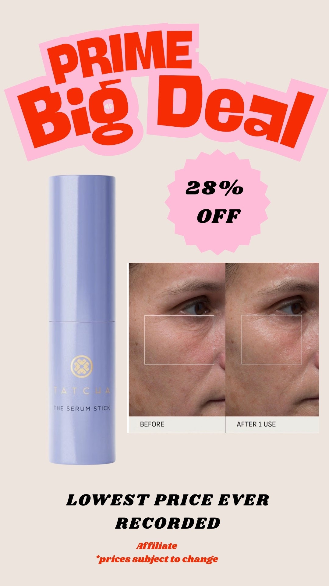 Tatcha Serum Stick is 28% off 🤍 and apparently at its lowest price ever!! such a good time to grab it ✨ #LTKbeauty #LTKsalealert #Tatcha #skincare #skincareroutine #beautydeals