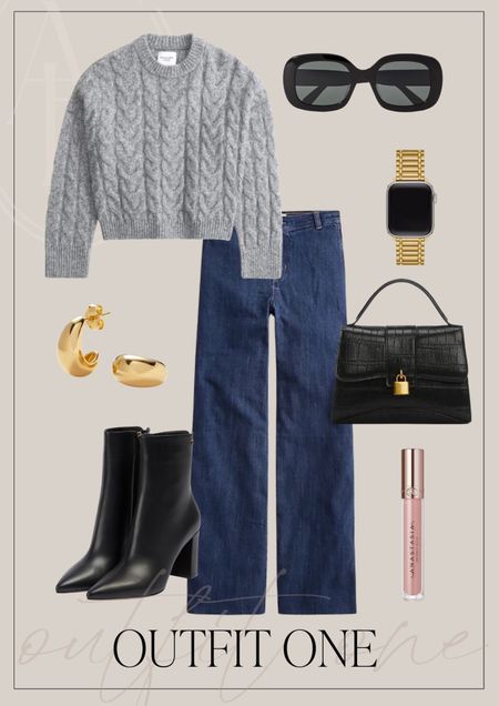 Fall outfit idea. I love this cropped cable knit sweater and wide leg jeans. 

#LTKSeasonal #LTKstyletip #LTKworkwear