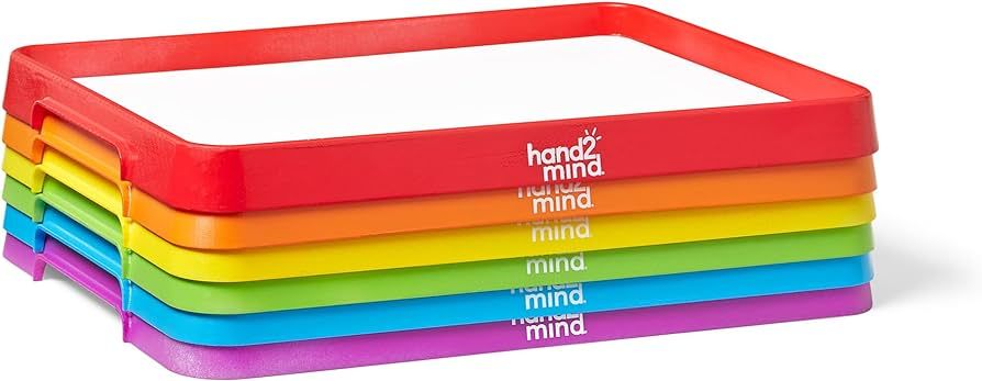 hand2mind Magnetic Dry Erase Activity Trays, Stackable Trays for Classroom, Magnetic Letter Trays... | Amazon (US)