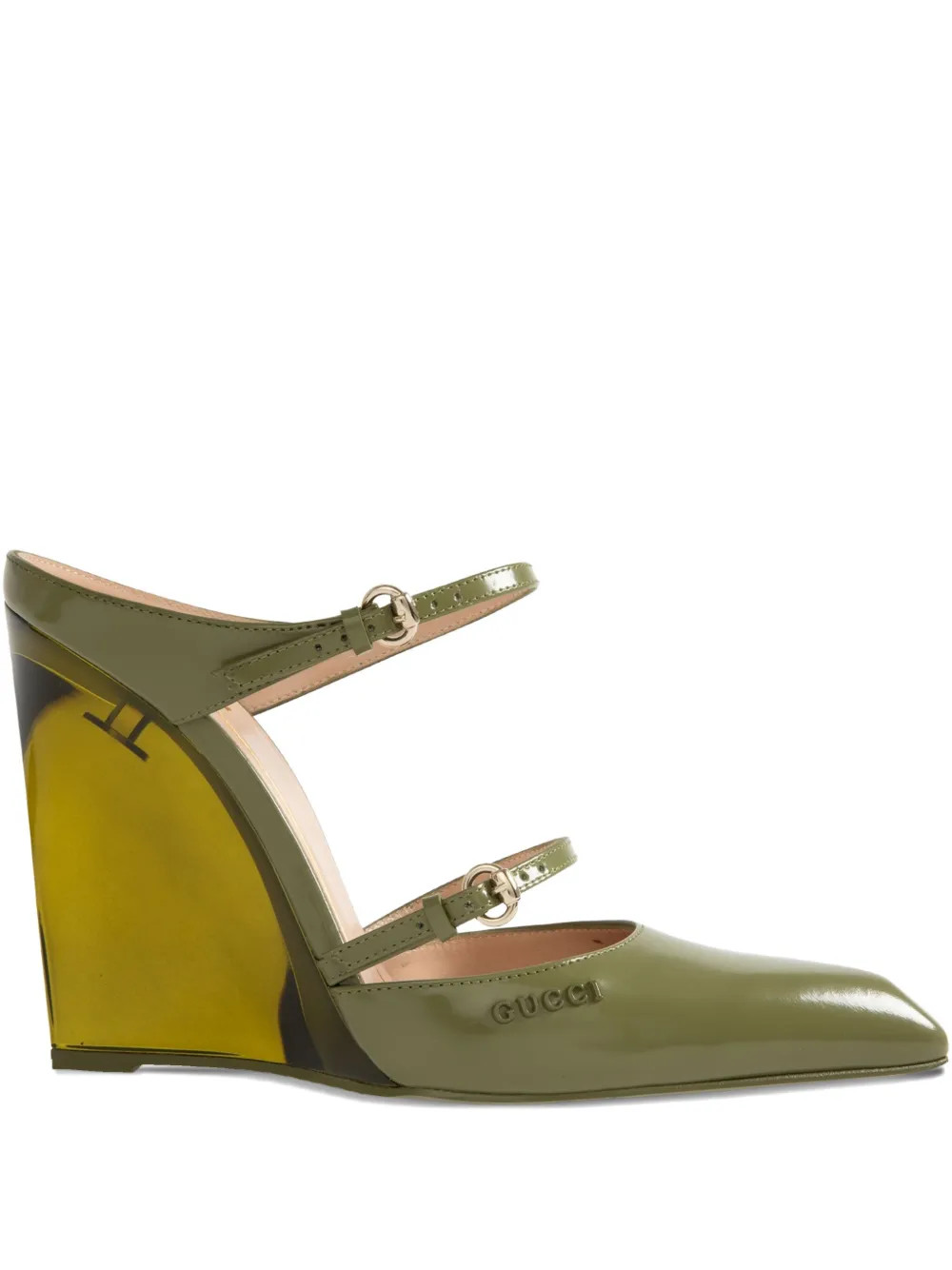 Gucci 110mm wedge-heel Pumps | Green | FARFETCH | Farfetch Global