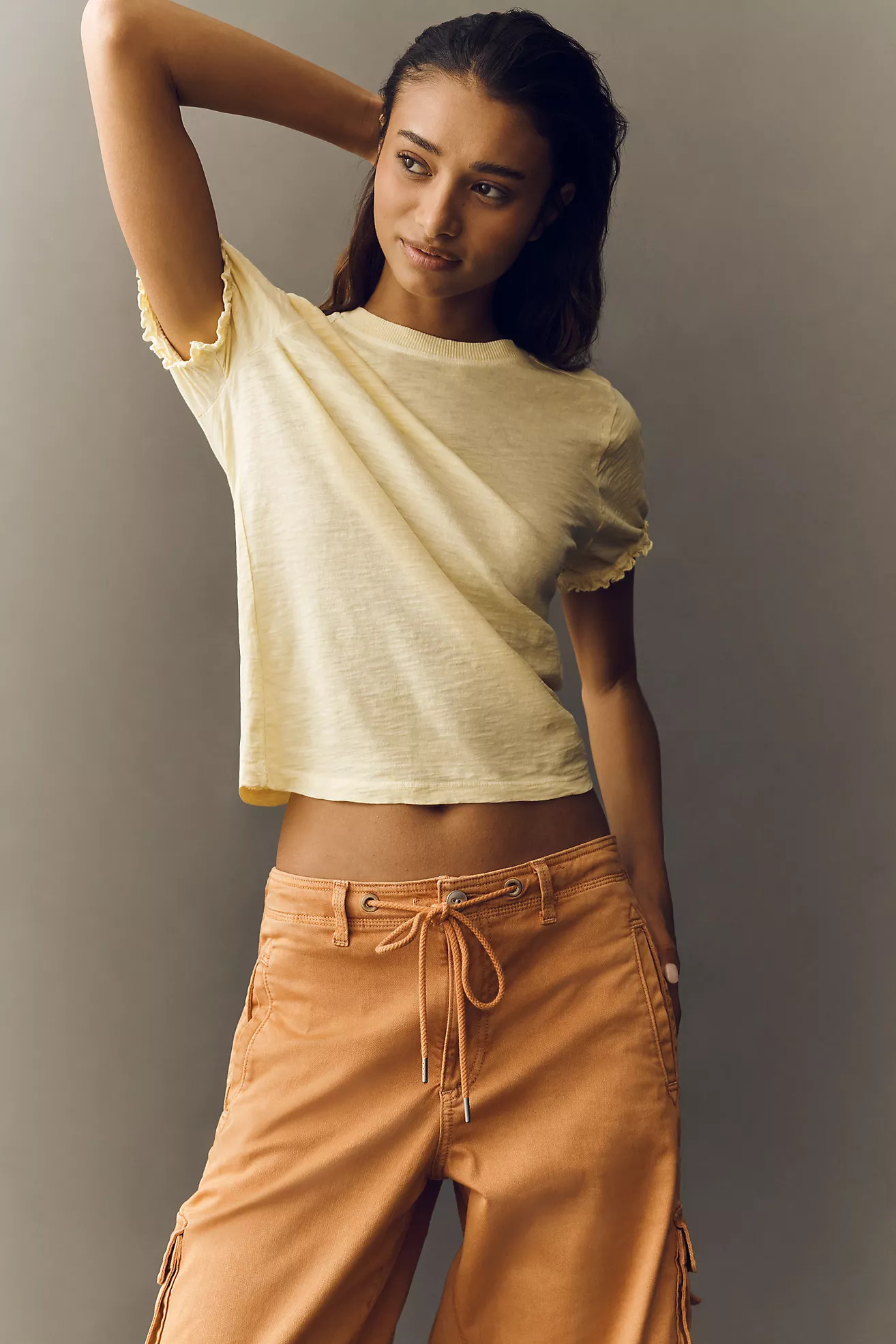 Bennie Puff-Sleeve Crew-Neck Tee by Pilcro | Anthropologie (US)