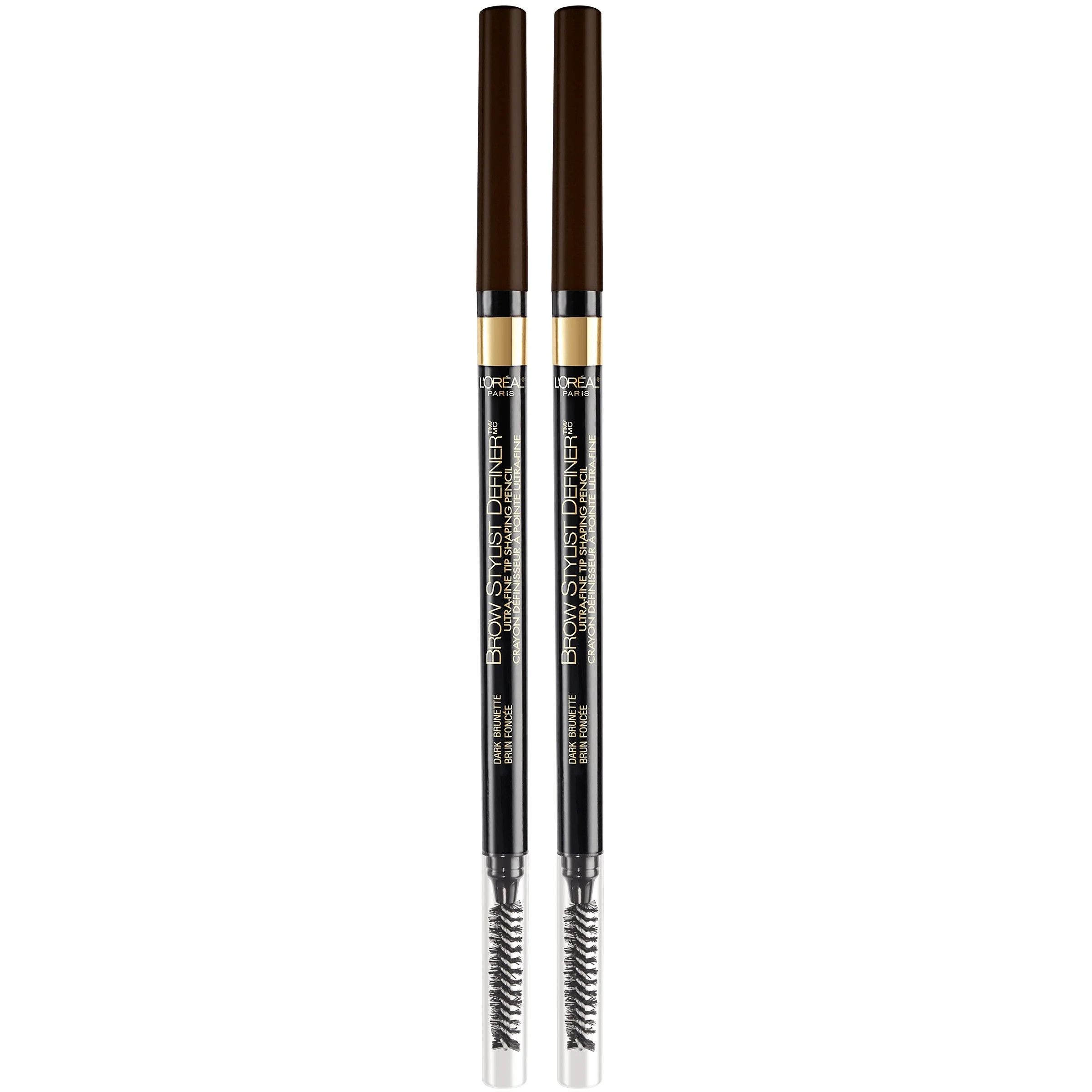 L'Oreal Paris Brow Stylist Definer Waterproof Eyebrow Mechanical Pencil, Dark Brunette, 2 COUNT -... | Walmart (US)