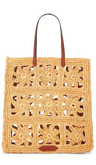 The Stella Crochet Tote in Natural | Revolve Clothing (Global)