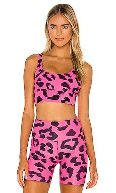 BEACH RIOT X REVOLVE Leah Sports Bra in Pink Leopard from Revolve.com | Revolve Clothing (Global)