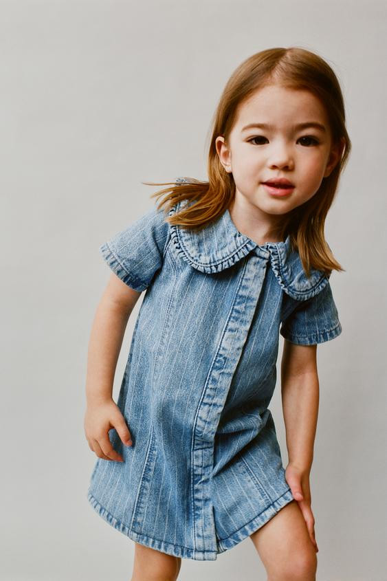 STRIPED DENIM DRESS | Zara US