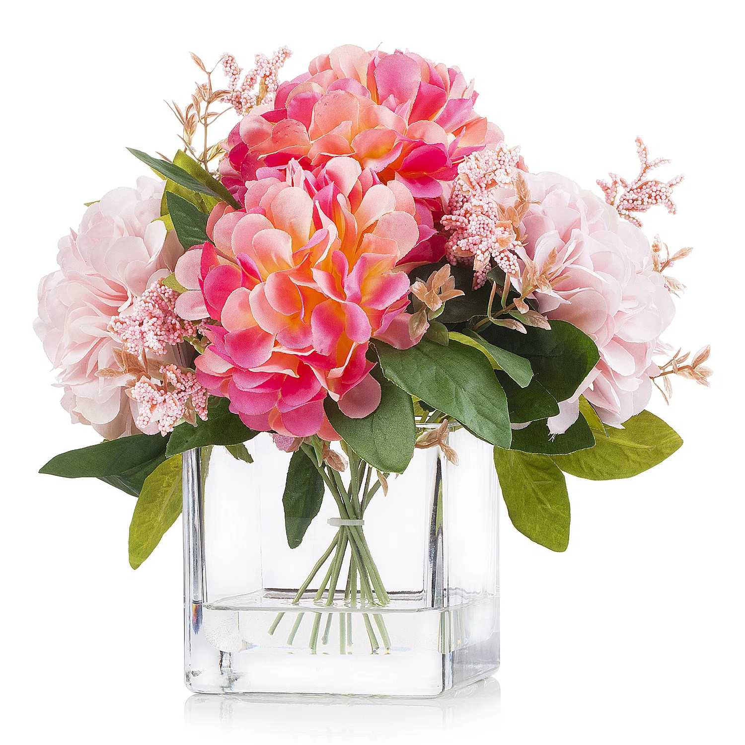 Silk Dahlia Arrangement in Vase | Wayfair North America