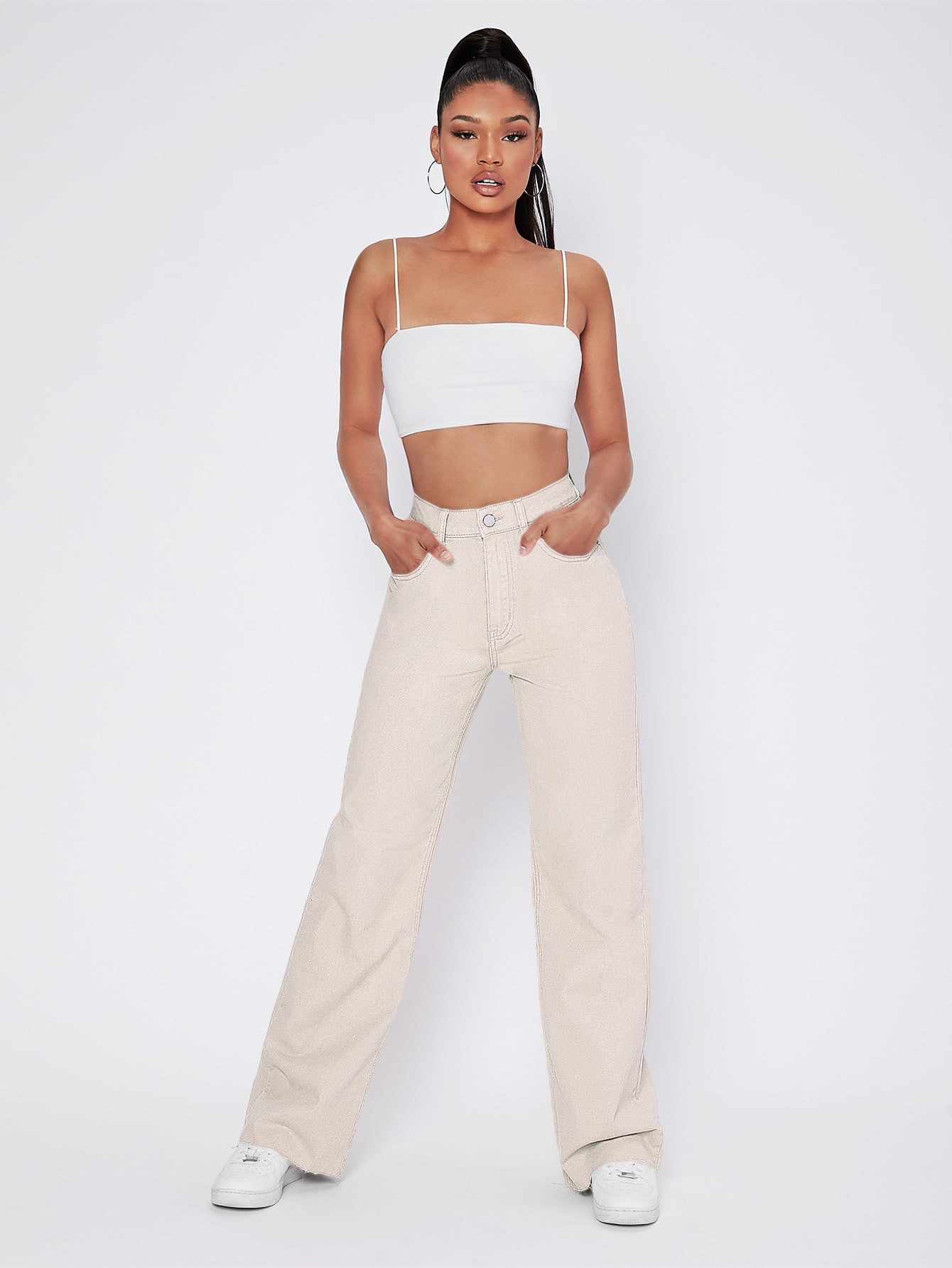SHEIN Essnce Vintage 90s High-Waist Denim Boyfriend Fit Jeans | SHEIN