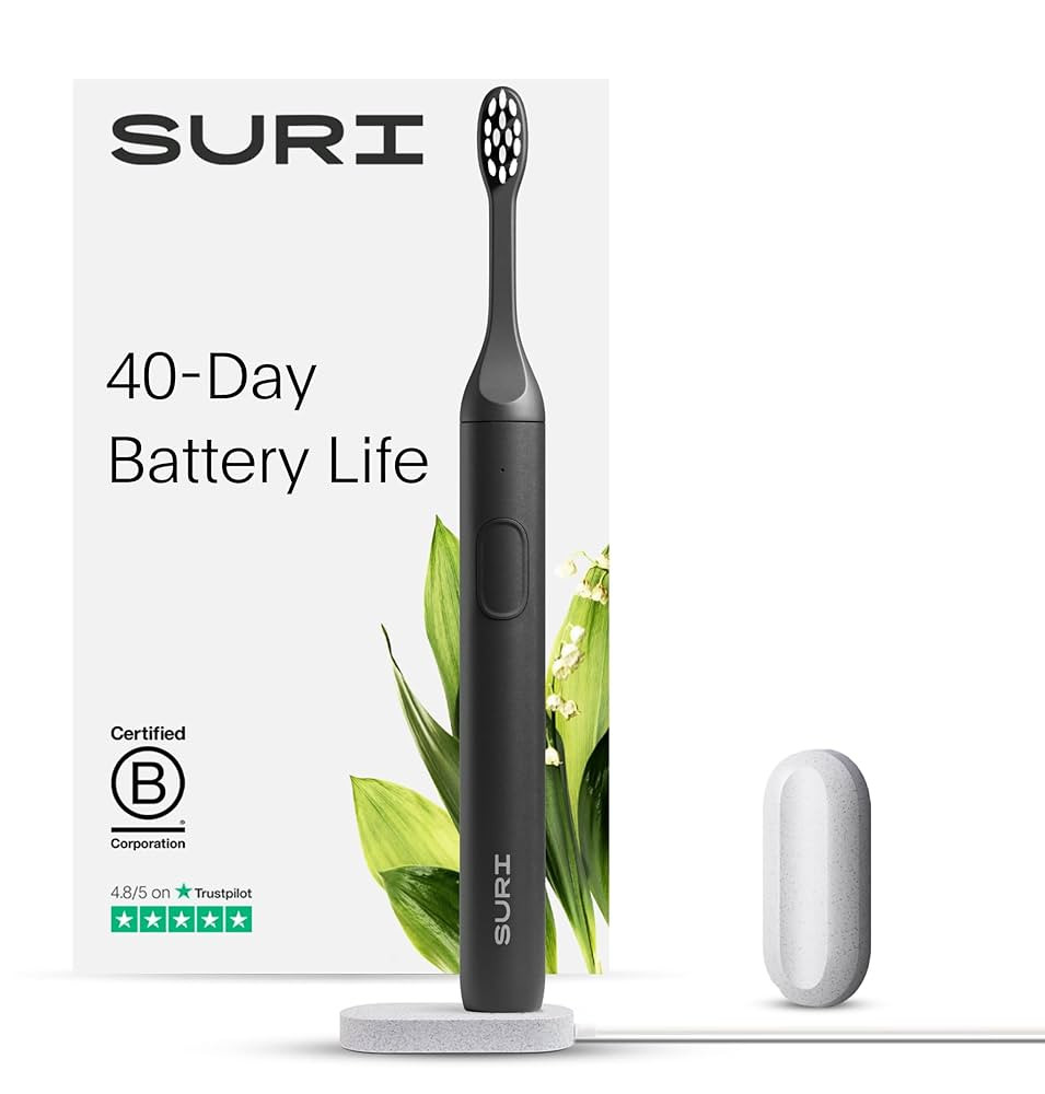 SURI Electric Toothbrush - Award-Winning Sustainable Electric Toothbrushes Adults, Slim Sonic Too... | Amazon (UK)