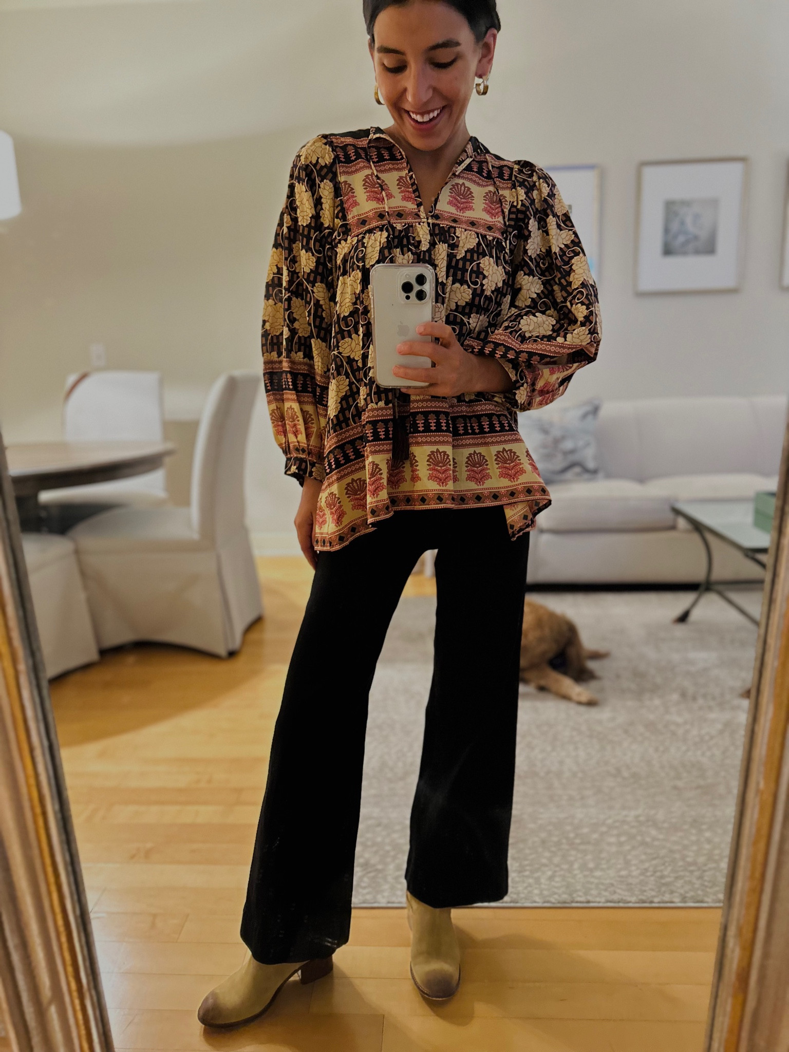 This print by @mille is oh so good. It’s the perfect fall print that I will be wearing with black, blue and tan denim. 

#LTKworkwear #LTKstyletip