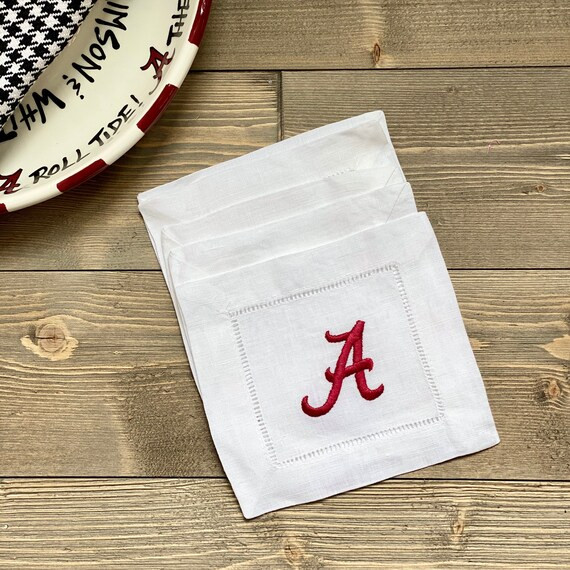 Embroidered Napkin Alabama Crimson Tide Napkins Hostess - Etsy | Etsy (US)
