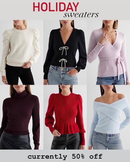 Express is currently offering 50% off site wide. Here are some of my favorite sweaters you can wear for the holidays or all winter long. Many under $50.

#LTKCyberWeek #LTKfindsunder50 #LTKHoliday