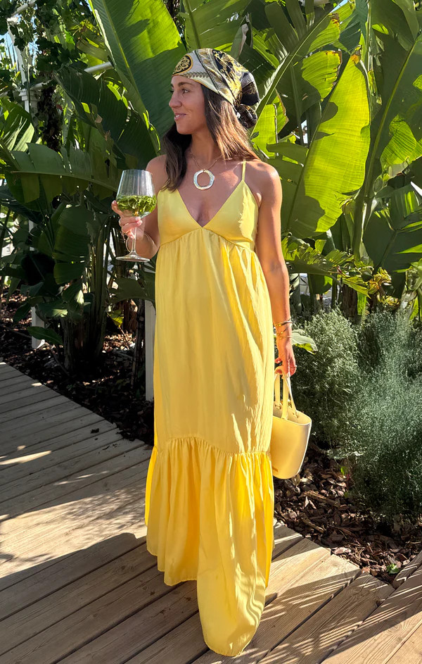 Corrine Maxi Dress ~ Yellow Light Taffeta | Show Me Your Mumu