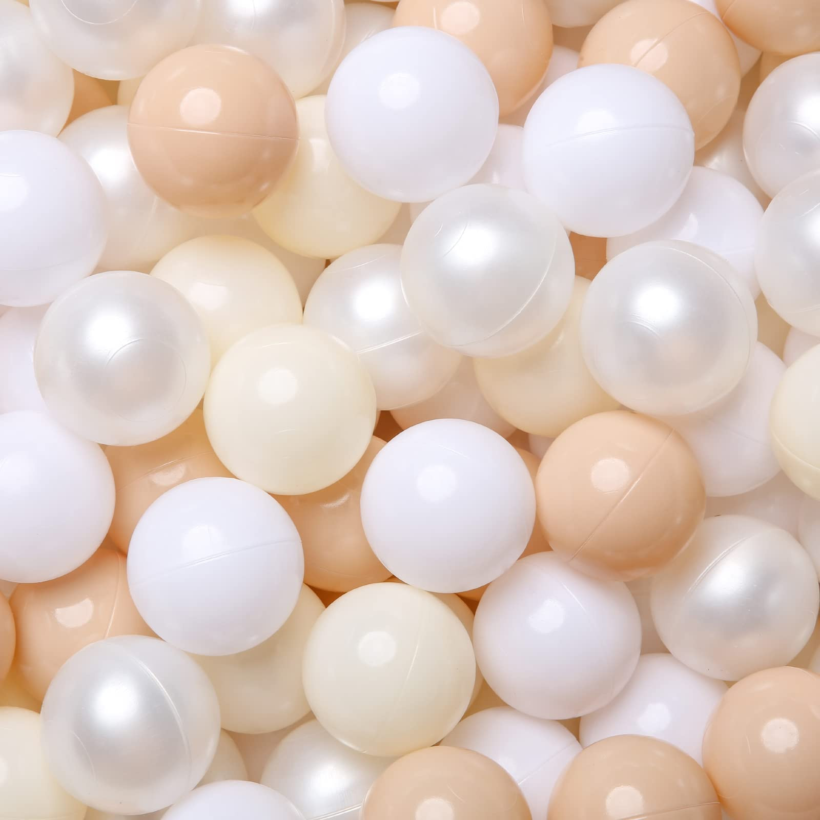 Realhaha 100 Pack Ball Pit Balls for Kids | Crush-Proof Plastic Balls for Ball Pit | Non-Toxic So... | Amazon (US)