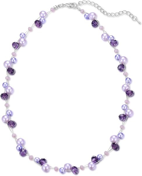 Short Beaded Turquoise Necklace For Women - Fashion Jewelry with Pearl and Crystal Bead, Birthday... | Amazon (US)