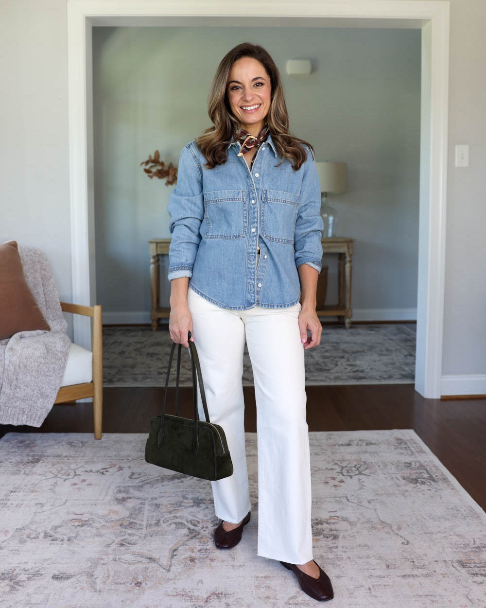 $35 budget-friendly denim top from Target styled for Fall!

Denim Top (Target): small (sized up) 

Outfit 1:
Ecru Jeans (Madewell): 24 / 10 7/8” rise / 27” inseam (they also come in petite with a 10 3/8” rise / 25” inseam) 
Ballet flats (Madewell): true to size

Outfit 2:
Corduroy Dress (J.Crew): 00 (also comes in petite) 
Knee high boots (Sam Edelman)

Outfit 3:
Corduroy Pants (BR Factory): petite 25 / 10” rise / 27.5” inseam
White Sweater (Gap): petite xs 
White T-Shirt (Old Navy): petite xs 
Sneakers (Gola): true to size 

For size comparison, I’m 4’10” 105lbs. My measurements are 32”, 24”, 36”. I typically wear petite xxs/00/24 and have a 25” ankle inseam and a 27.5-28” full length inseam.

#LTKPetite #LTKSeasonal #LTKSaleAlert
