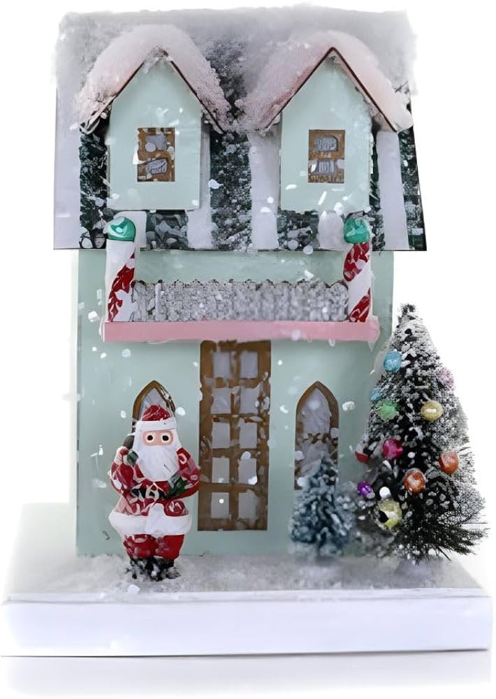 Cody Foster & Co Petite Mint House Decor, Festive Holiday Accent, Snow-Dusted, Green & White | Amazon (US)