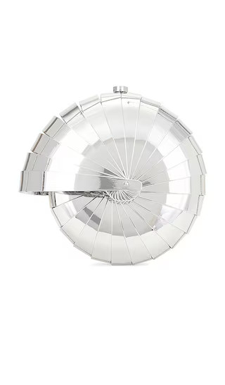 Sirena Clutch in Shiny Silver | Revolve Clothing (Global)