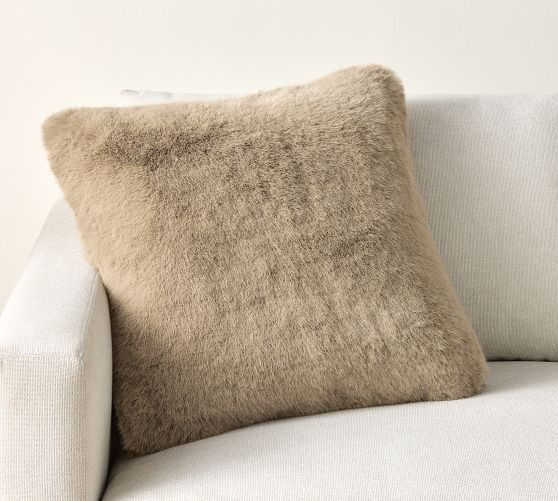Faux Fur Mink Pillow | Pottery Barn (US)
