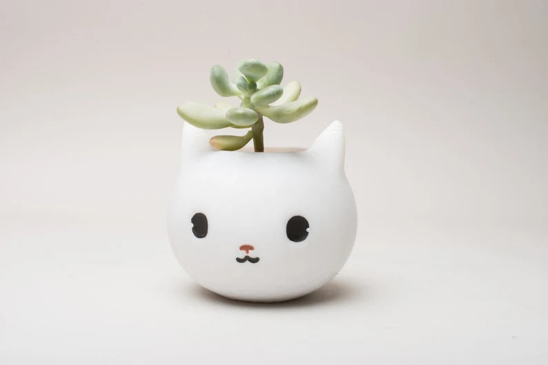 Cat Planter Black Cat Gifts Cat Mom Cat Decor Cat Lover - Etsy | Etsy (US)