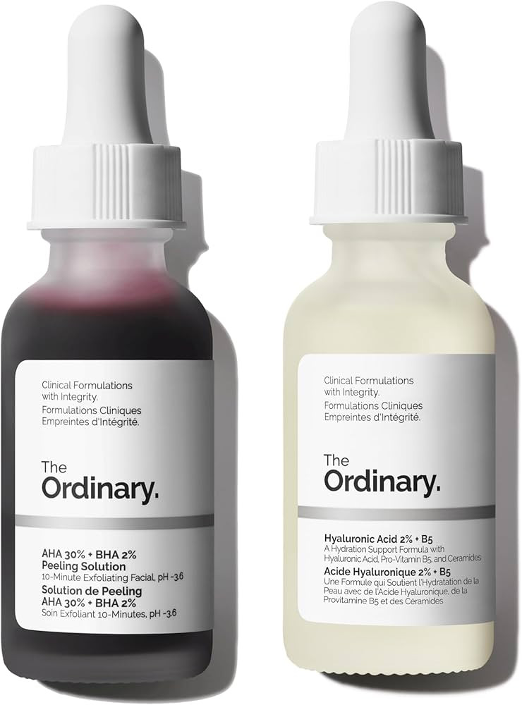 The Ordinary Bright & Hydrated Skincare Duo Set – AHA 30% + BHA 2% Peeling Solution & Hyaluroni... | Amazon (US)