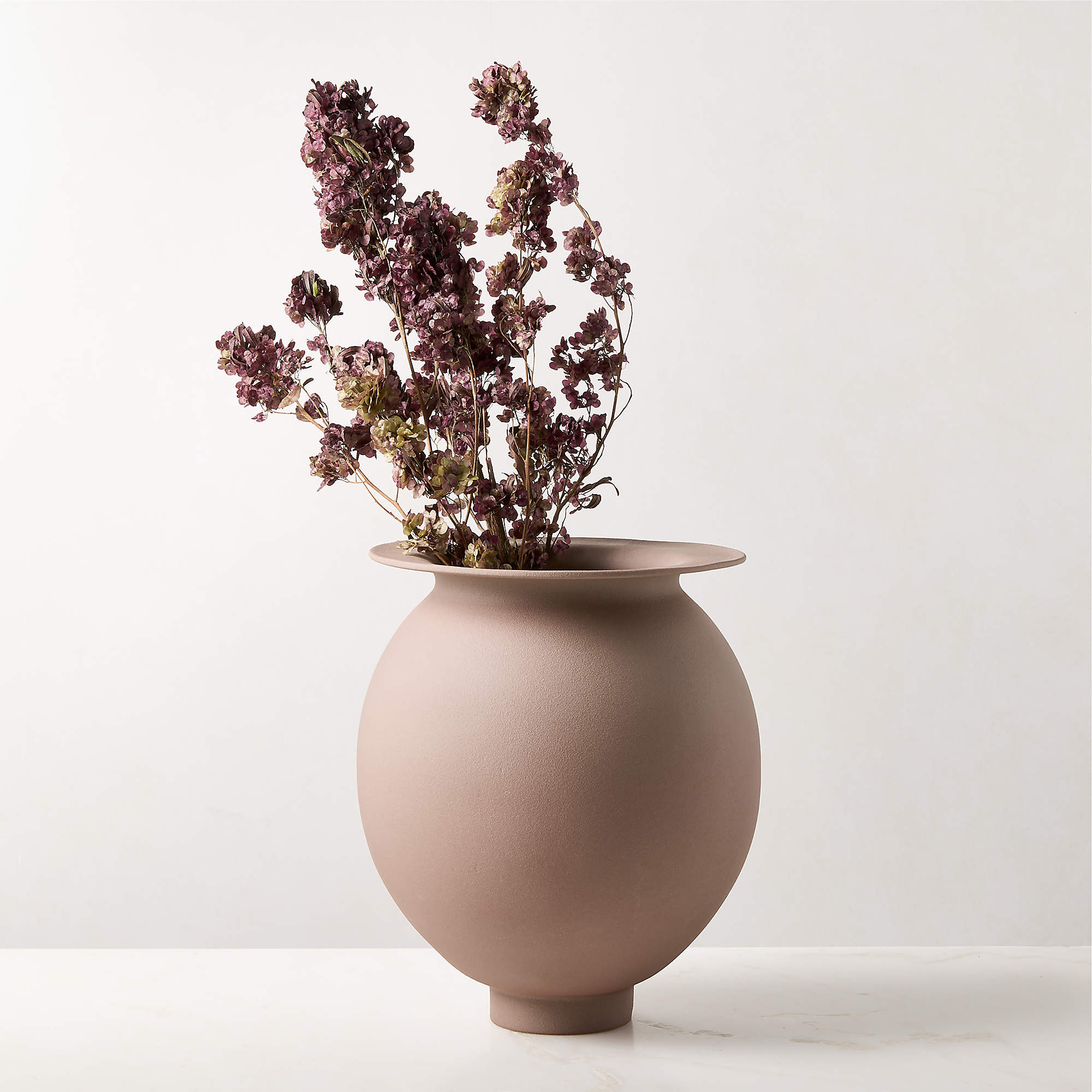Leplaine Smoked Mauve Ceramic Vase | CB2 | CB2