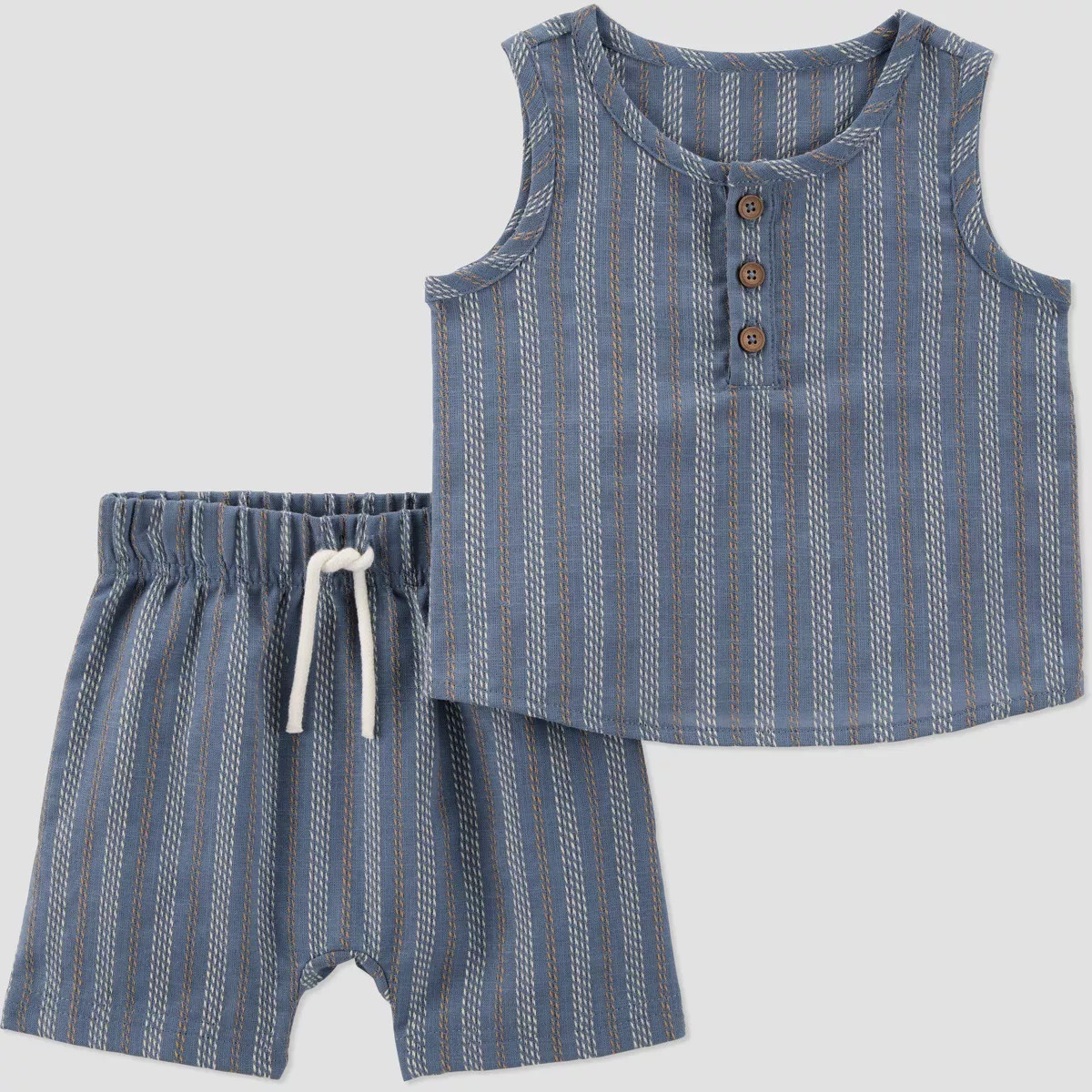 Carter's Just One You® Baby Boys' Striped Tank & Shorts Set - Blue | Target