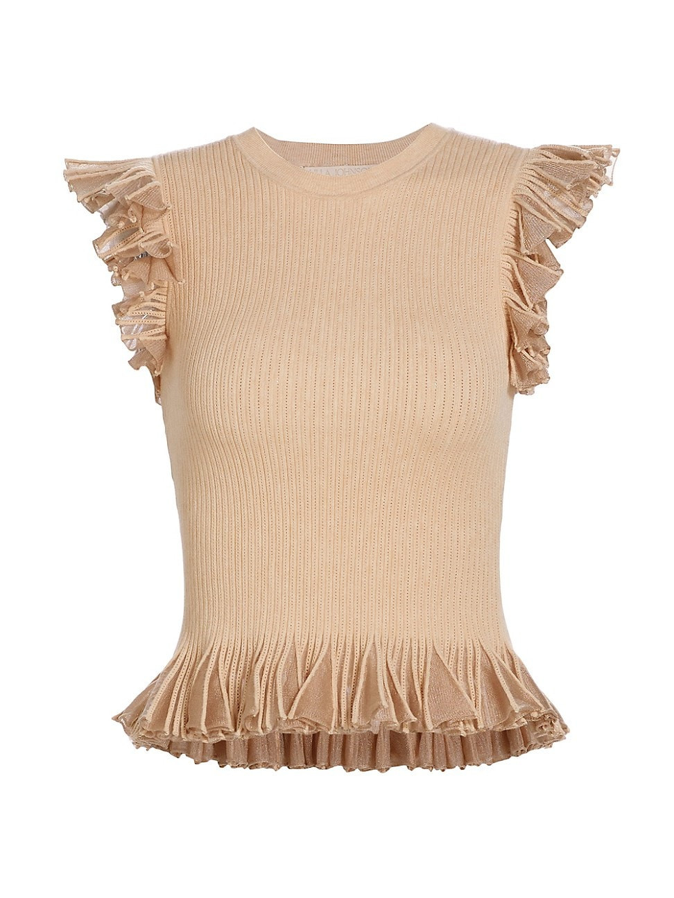Women's Leila Ruffled Pointelle Top - Cherry Blossom - Size Large | Saks Fifth Avenue