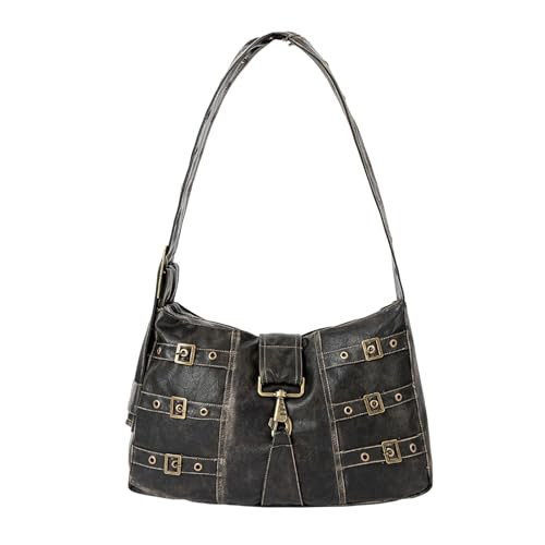 Black Y2K Purse For Women, Y2K 2000s Shoulder Crossbody Bags, Little 90s Hobo Handbag Purses For Women Trendy | Amazon (US)